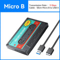 USB-C SATA III 2.5-Inch (63.5 mm) SSD/HDD Enclosure 6Gbps Shockproof External Hard Drive Case for PC Laptop