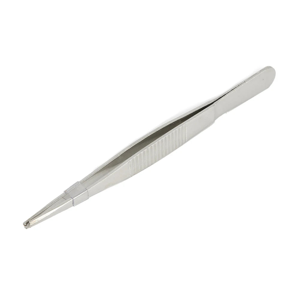 Toothed Tweezers 5 in (125 mm) Stainless Steel Precision Needle Holder for Suturing - 1 Pc