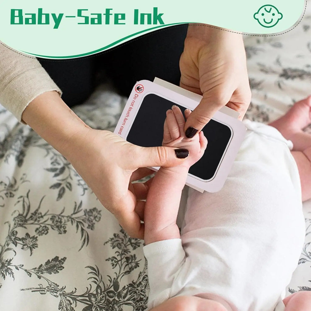 Baby Handprint & Footprint Keepsake Kit – Clean Touch Inkless Prints with Dog Paw Option, 2 Art Cards Included