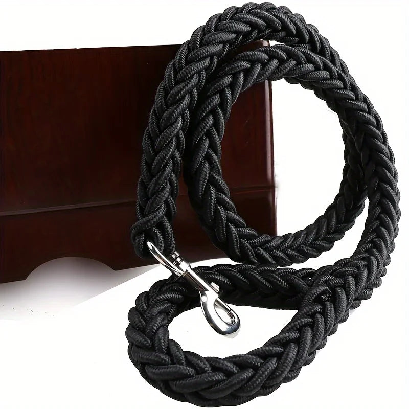 Braided 5 ft (1.5 m) Dog Leash - Durable Nylon with Padded Handle for Training & Comfortable Walks