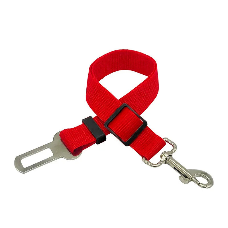 Adjustable Dog Car Seat Belt Leash 17-29 in (43-74 cm) Nylon Safety Restraint with Quick-Release Breakaway Clip