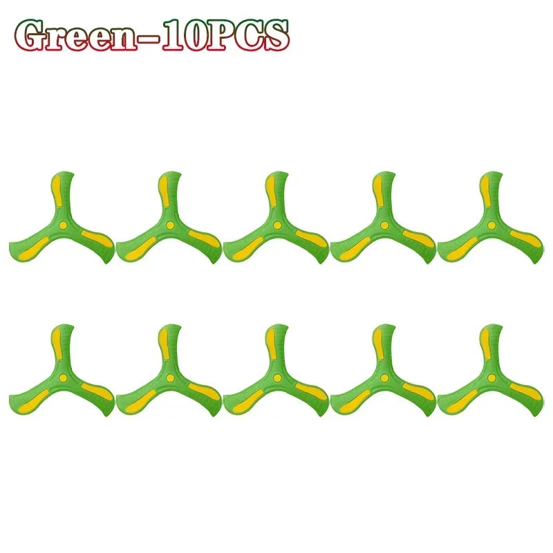 Soft Foam Three-Leaf Boomerang Flying Disc for Kids & Adults, Beginner-Friendly Outdoor Throwing Toy