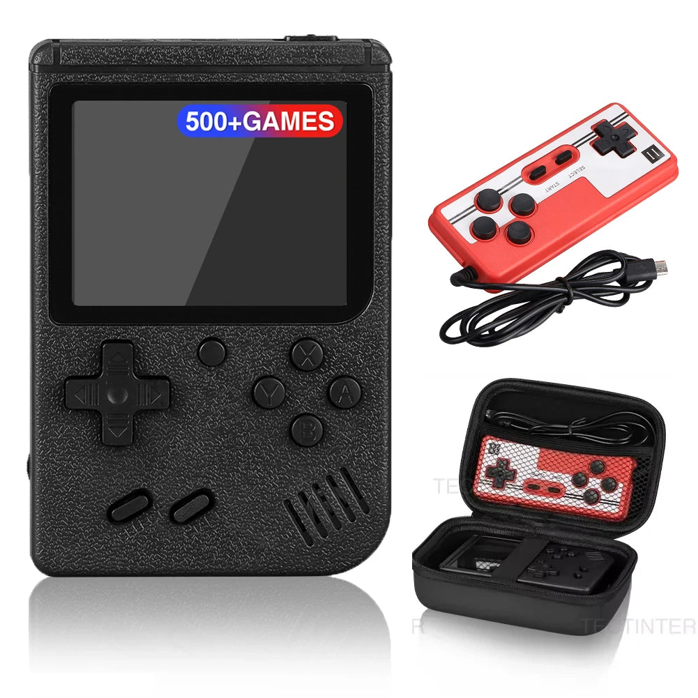 Retro Mini Handheld Game Console 2.4-Inch (6.1 cm) - Portable 8-Bit Player with 500 Built-In Games, AV Out & Rechargeable Battery