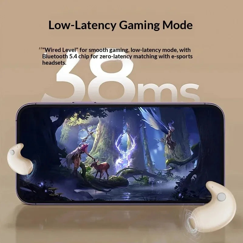 Ultra-Thin Wireless Sleep Earbuds for Side Sleepers - Zero-Pressure Bluetooth In-Ear Headphones with Long Battery Life