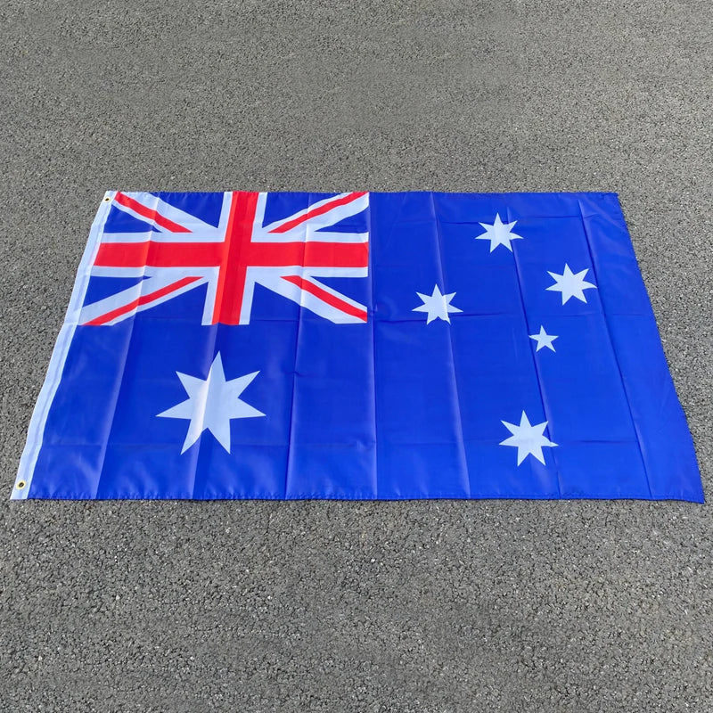 Australia Flag 90 x 150 cm (35.4 x 59.1 in / 3 x 5 ft) Polyester Printed Hanging Banner - National Flag Decoration