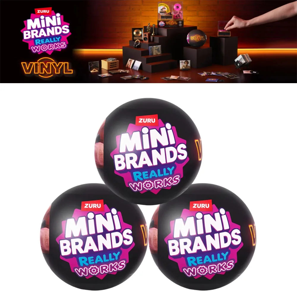 Mini Vinyl Surprise Ball – Playable Mini Records Collectible Blind Capsule for Music Lovers & Miniature Toy Collectors