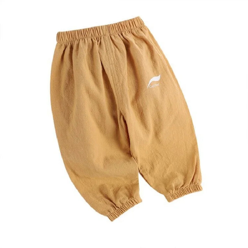 Kids Anti-Mosquito Cotton Bloomers - Lightweight Summer Air-Conditioning Pants for Boys & Girls, Ages 1-5
