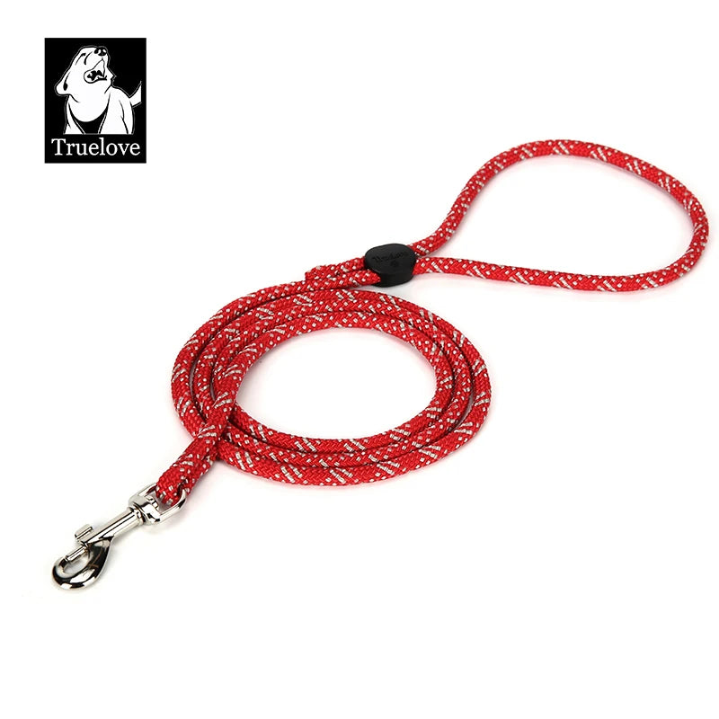 Lightweight Nylon Rope Dog Leash – 120 cm (47 in) Durable Clip for Small Dogs & Cats, Striped Outdoor Walking & Training Lead