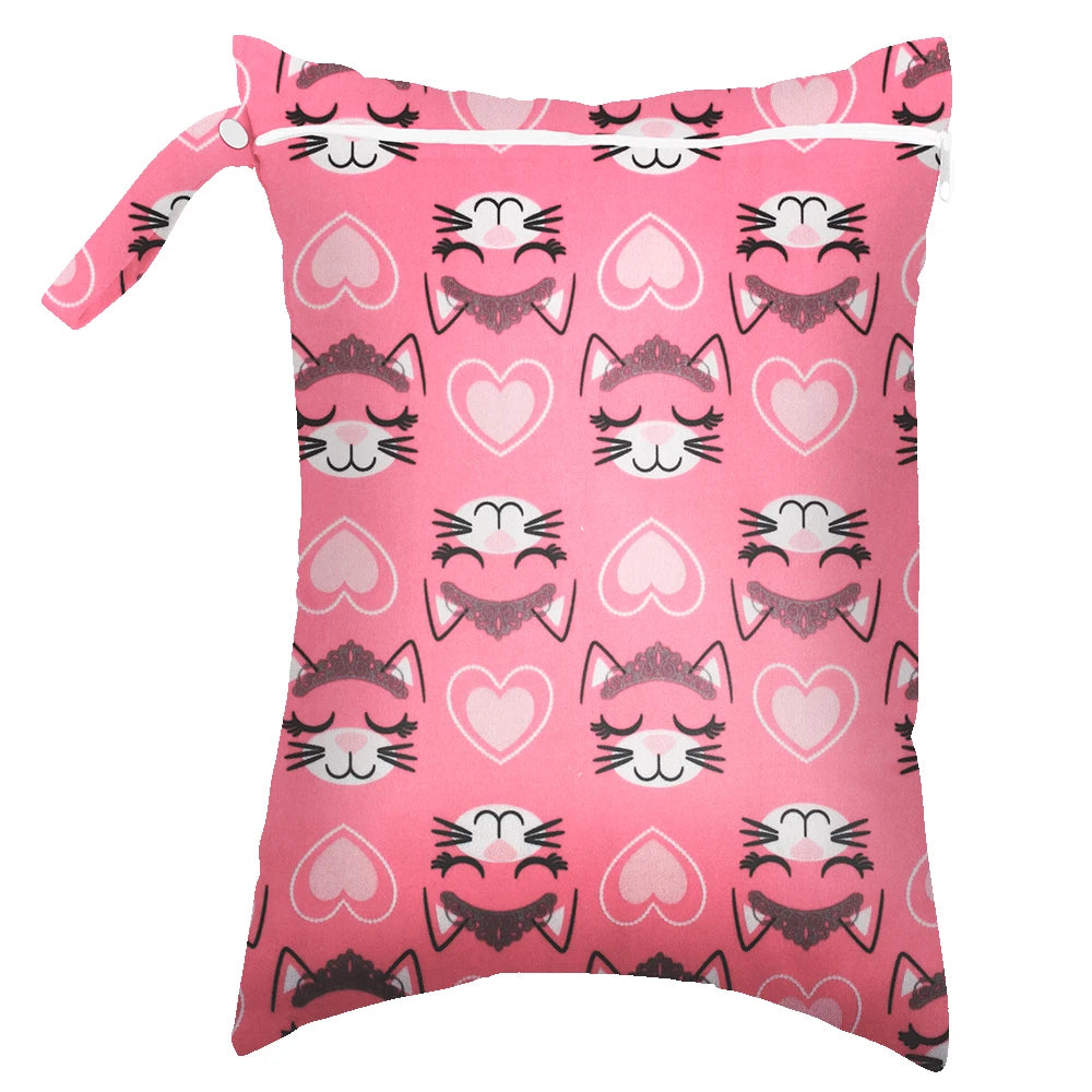 Waterproof Wet Bag 30 x 40 cm (11.8 x 15.7 in) Reusable Washable Diaper & Swim Pouch for Travel