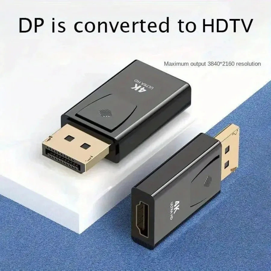 4K DisplayPort to HDMI Adapter – DP to HDMI Converter with Audio for Laptop PC HDTV