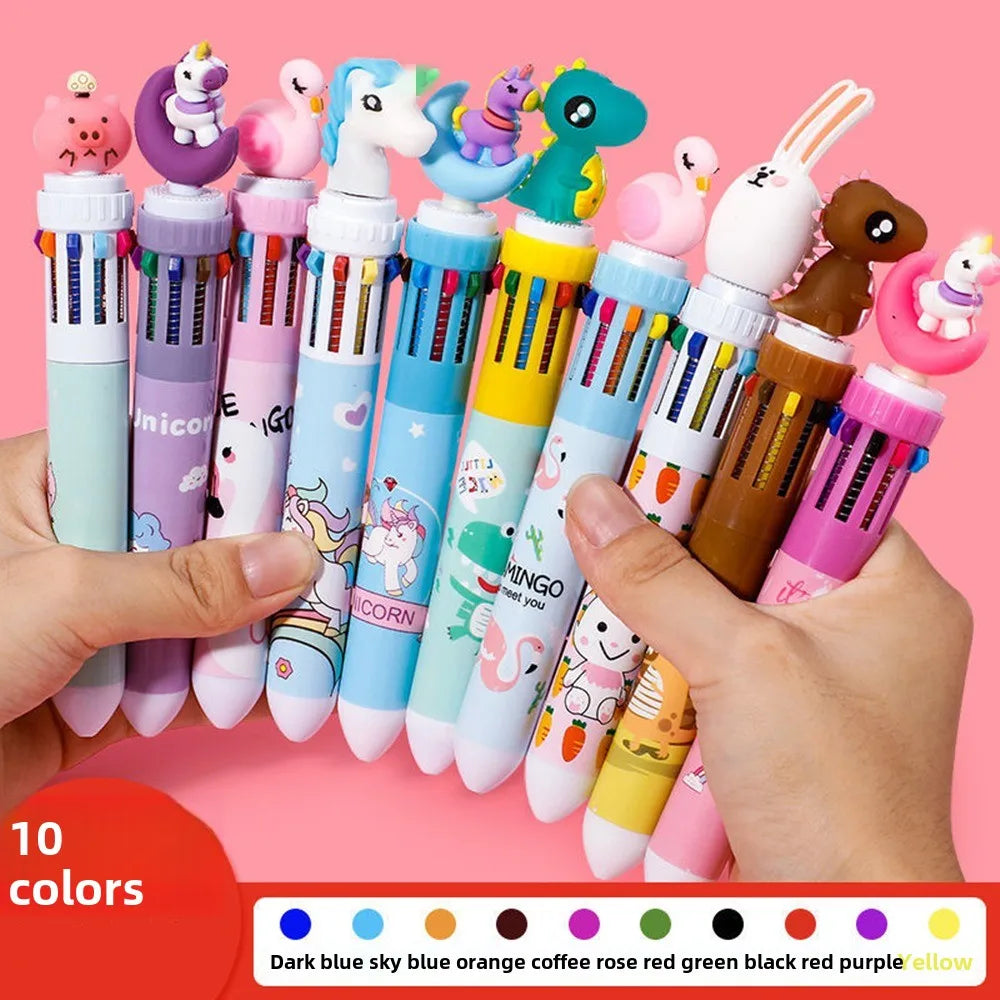 5-20 Pcs 10-Color Cartoon Pens for Kids - Party Favors & Birthday Gift Pack