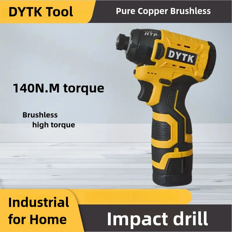 18V Cordless Electric Screwdriver & Rechargeable Hand Drill — Brushless Motor Multifunctional Tool