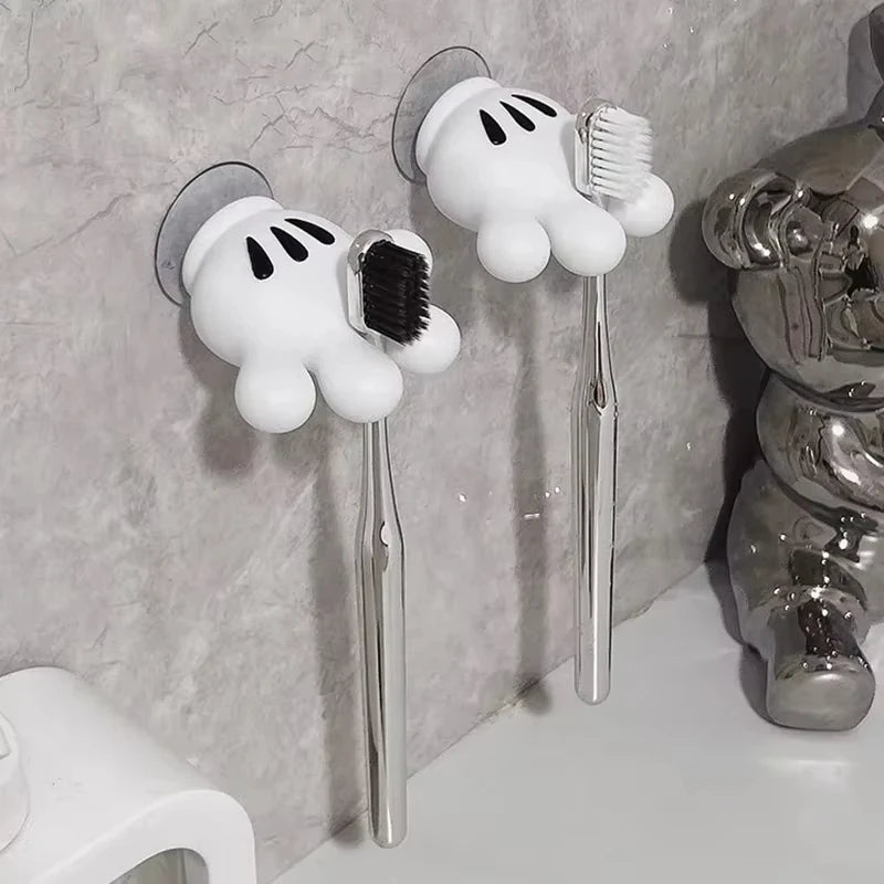 Cute Palm Cartoon Toothbrush Holder Suction Cup Multi-Function Hook Bathroom Towel Hanger and Cable Winder
