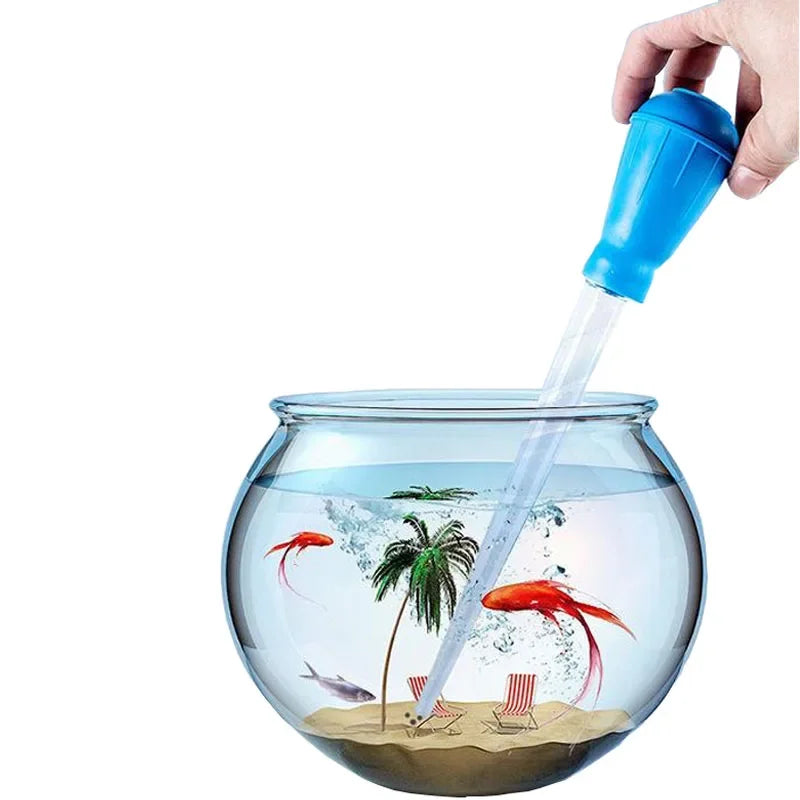 Extendable Aquarium Siphon Vacuum Cleaner — Fish Tank Gravel Cleaner & Water Changer with 30ml/50ml Reservoir and 26cm (10.2in) Extension