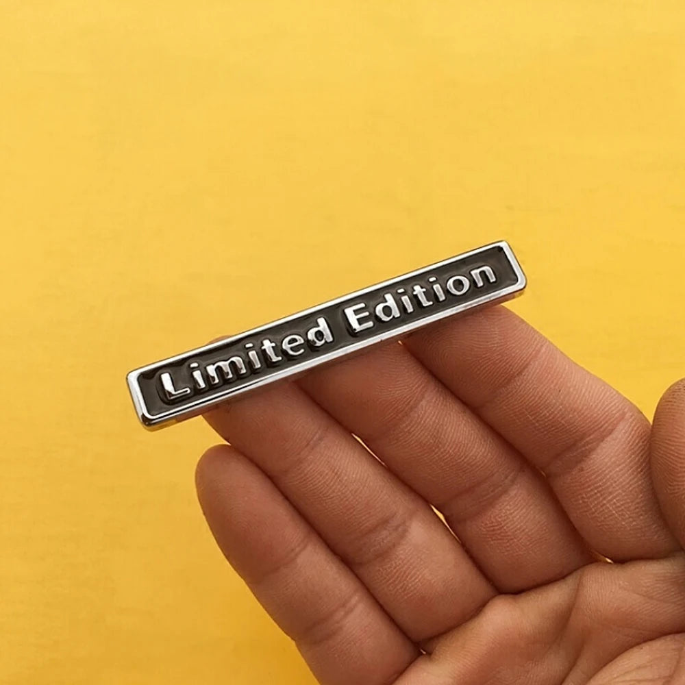 3D Chrome Metal Emblem Badge Limited Edition Car & Motorcycle Sticker 64.7mm x 10mm (2.55 x 0.39 in)