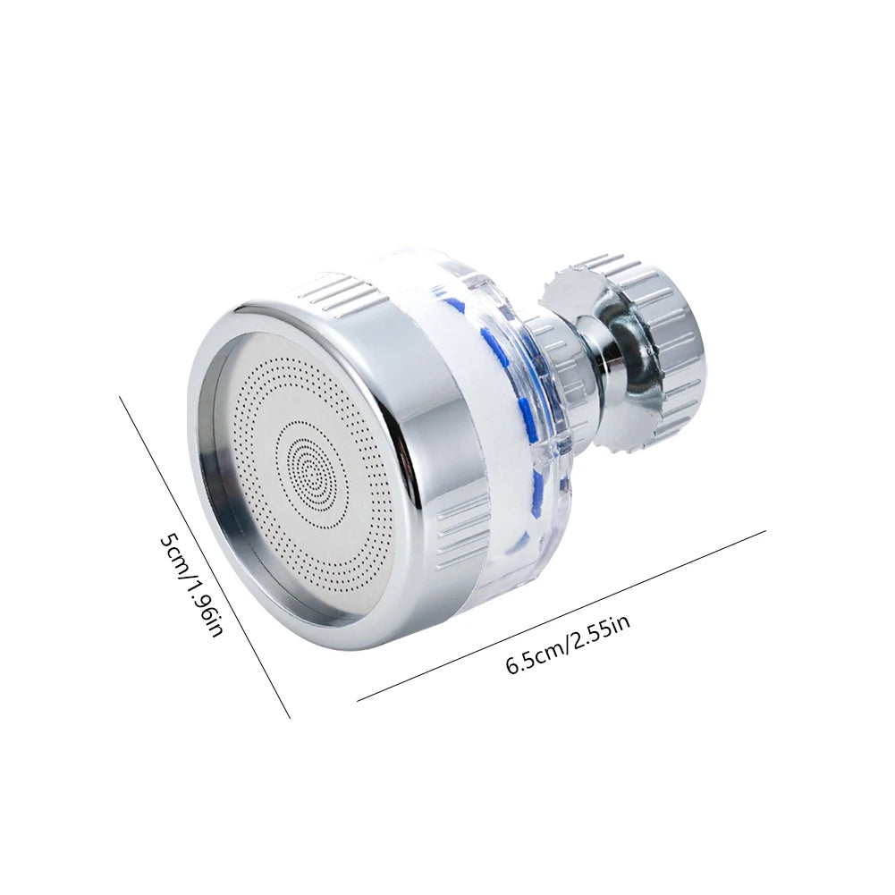 360° Rotating Faucet Water Filter Aerator Extender – Pressurized Kitchen & Bathroom Tap Purifier, Splash-Proof