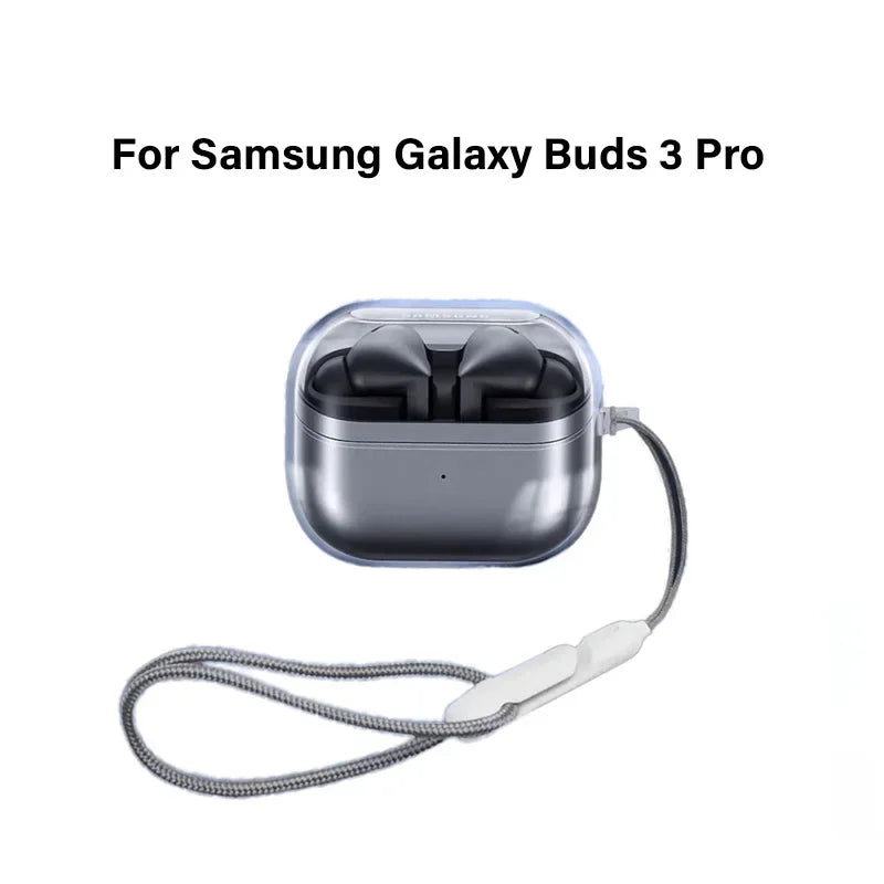 Clear TPU Case for Galaxy Buds 3 Pro – Soft Transparent Earbud Charging Case Cover
