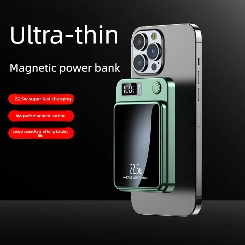 22.5W Magnetic Wireless Power Bank — 10,000/20,000mAh USB-C PD & QC with LED Display