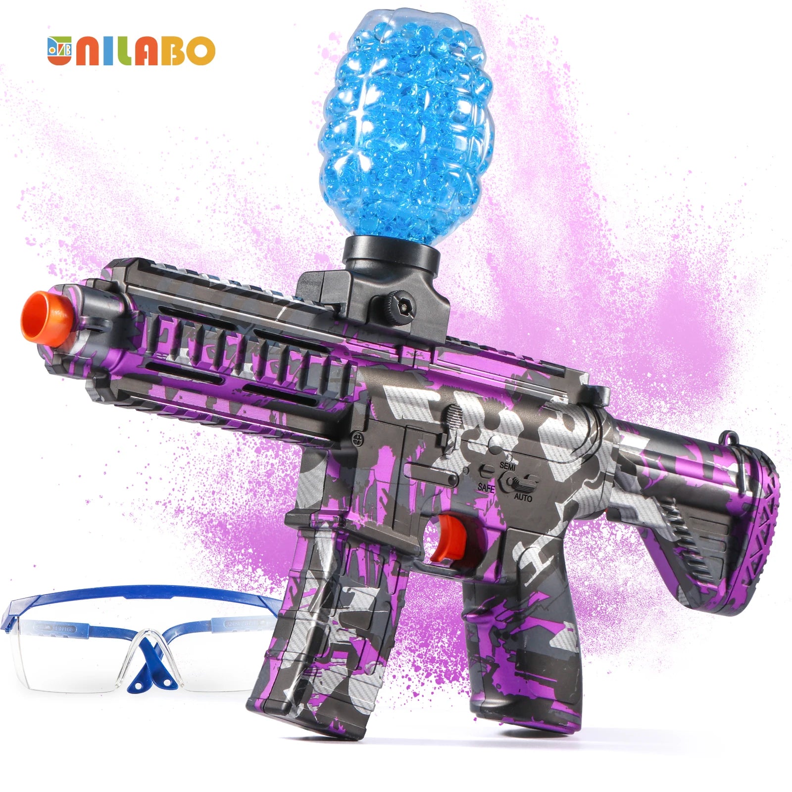 Rechargeable Electric Ball Blaster Toy Gun – High-Speed Metallic Finish, Outdoor Game Party Gift (Bullets Excluded) Ages 6+