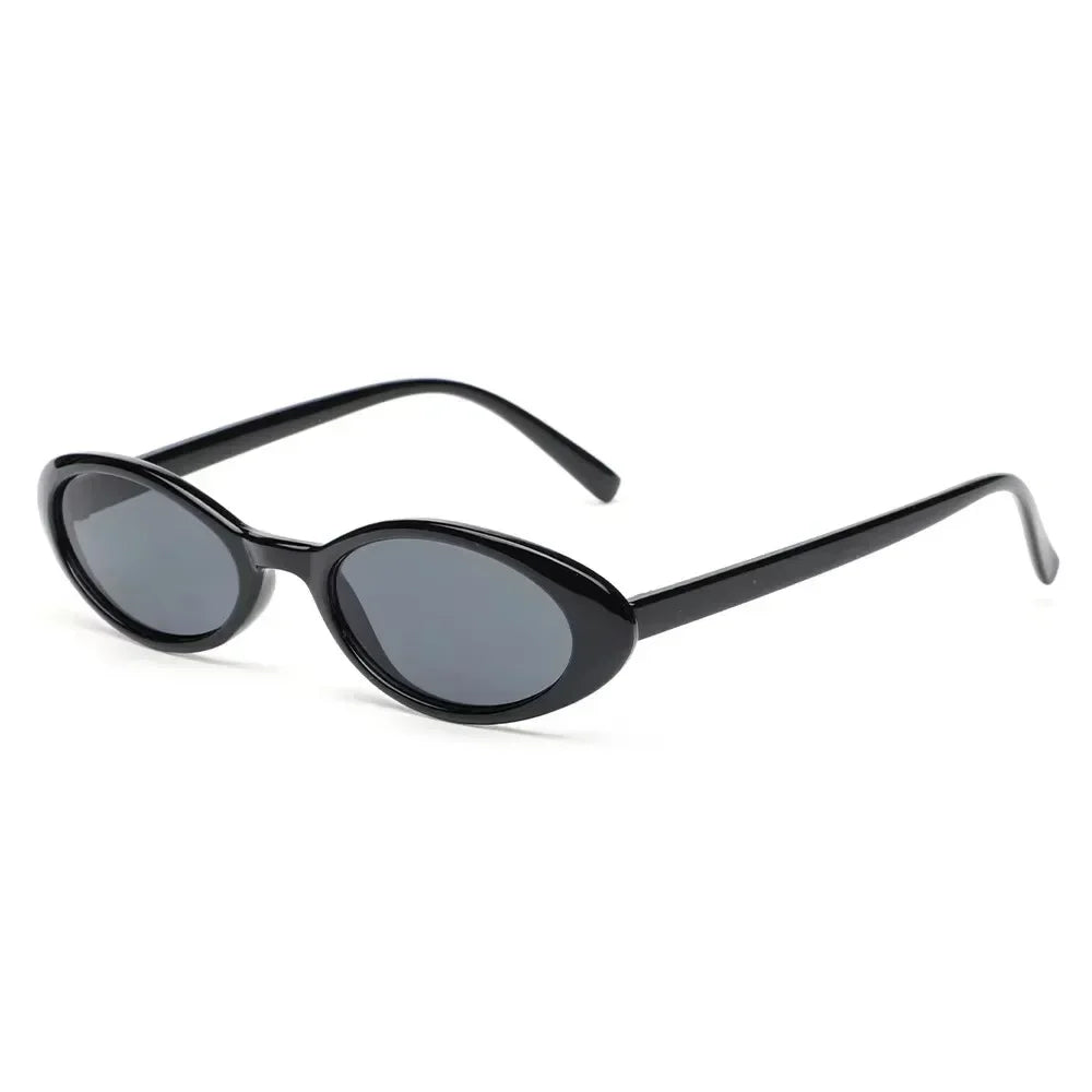 Small Oval Leopard Print Sunglasses - Retro Travel Fashion Shades, UV400 Protection