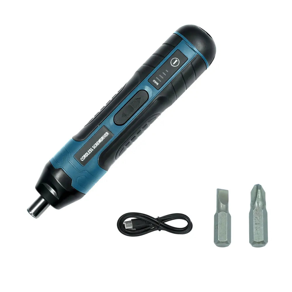 Rechargeable Cordless Electric Screwdriver Set 3.6V 1300mAh — 4 Torque Settings, LED, USB Charging