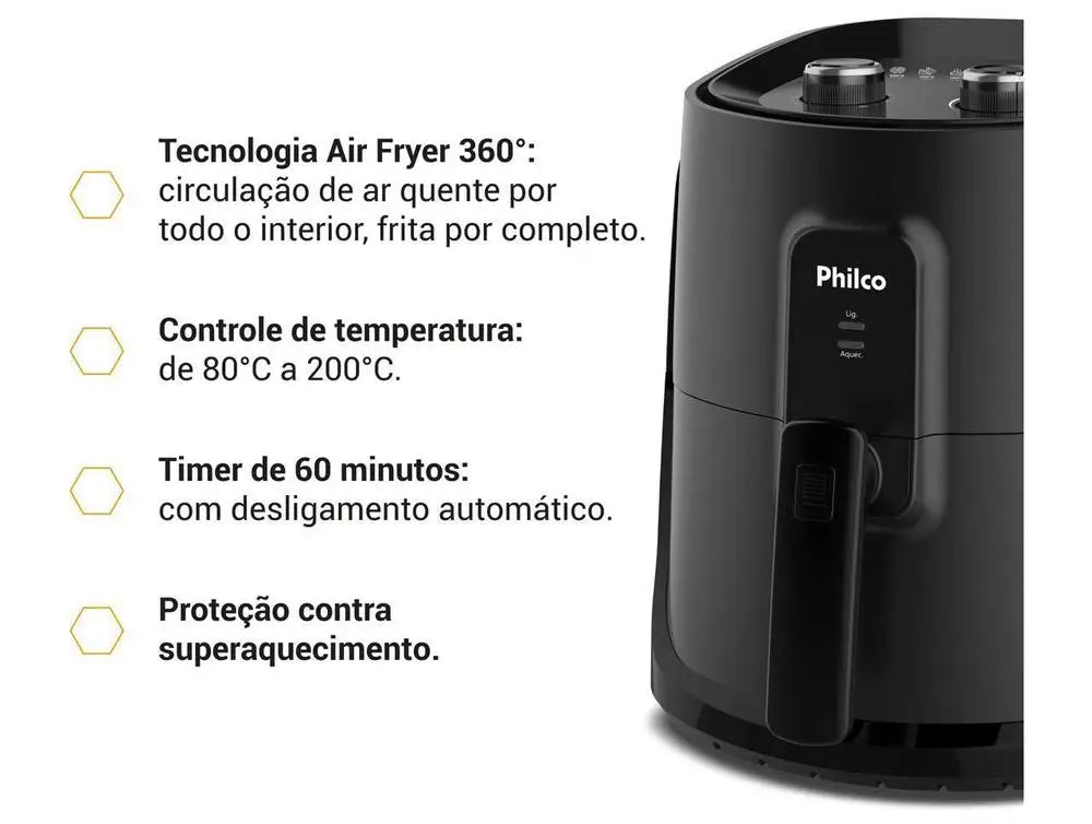 Air Fryer 5.5L (5.8 qt) Square Basket – 1500W Black, 220V, 360° Hot Air, 0–60 min Timer
