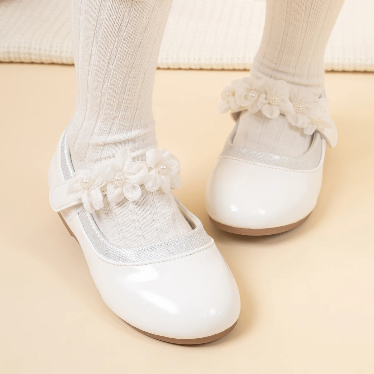 Girls Mary Jane Flats Non-Slip PU Leather All-Season Shoes Ages 3-12 3 Colors