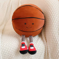 Plush Football & Basketball Pet Toy Pillow - Interactive Dog & Cat Ball, 25–28 cm (9.8–11.0 in)