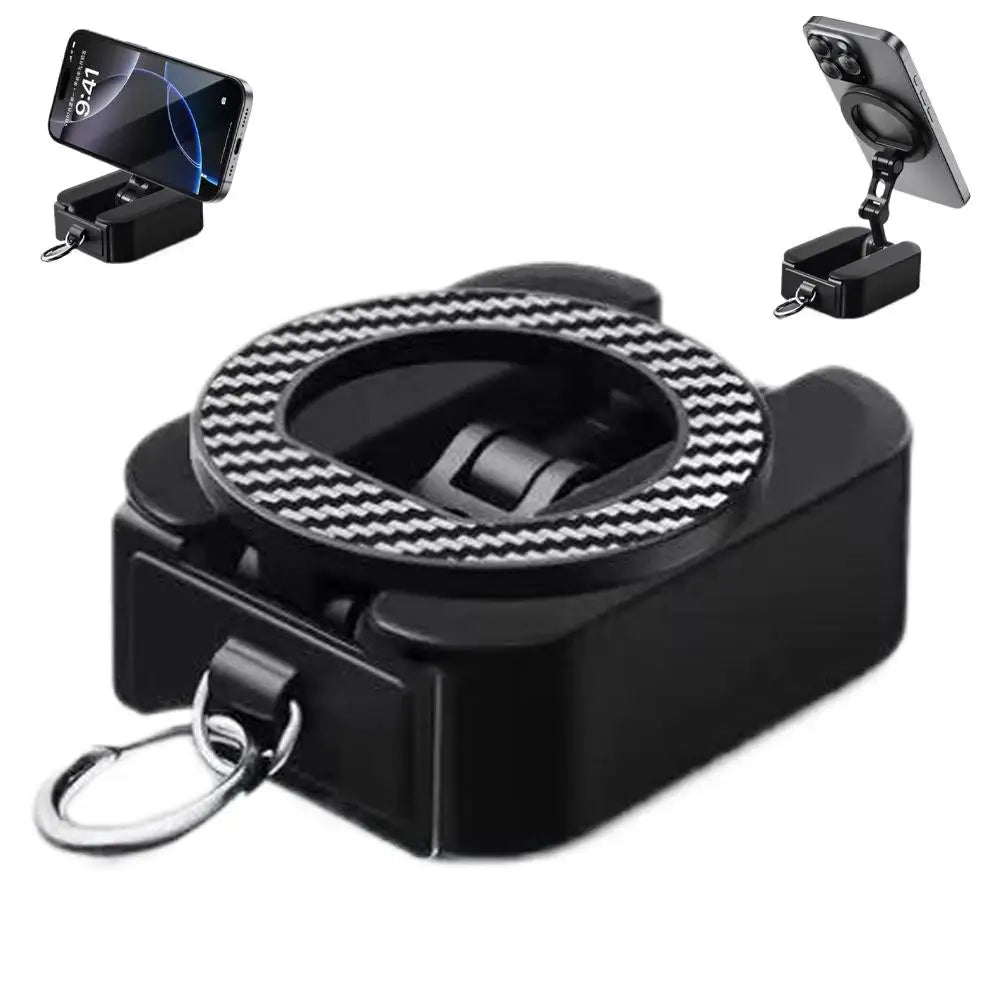 3-in-1 Magnetic Foldable Phone Stand Clip-On Mount for Airplane Tray Table, Desk and Travel
