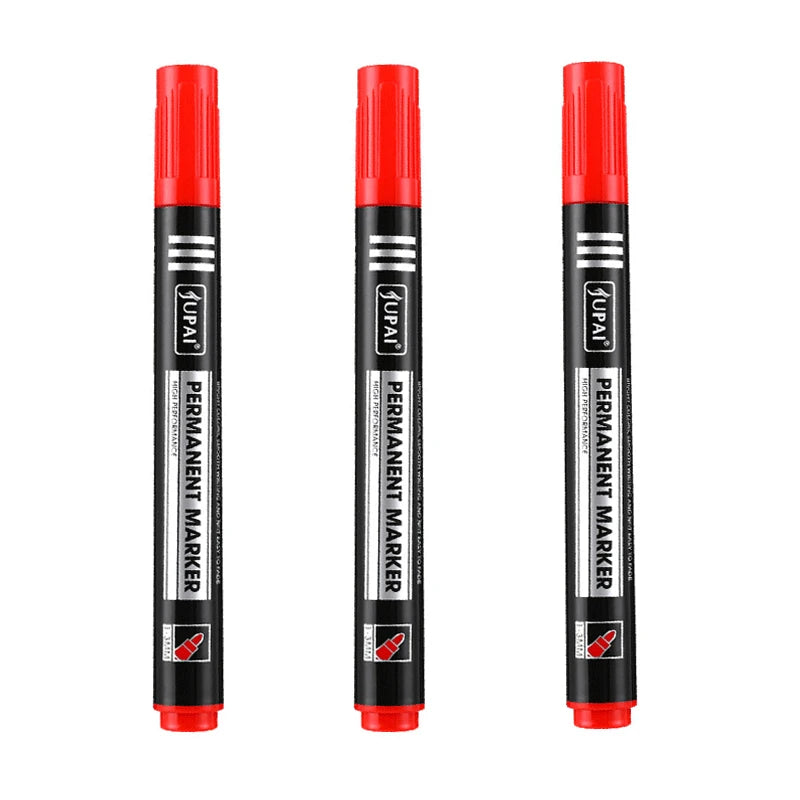 Permanent Fine Tip Marker Pens 1.5mm Waterproof Ink - 3/6 Pack Black Blue Red