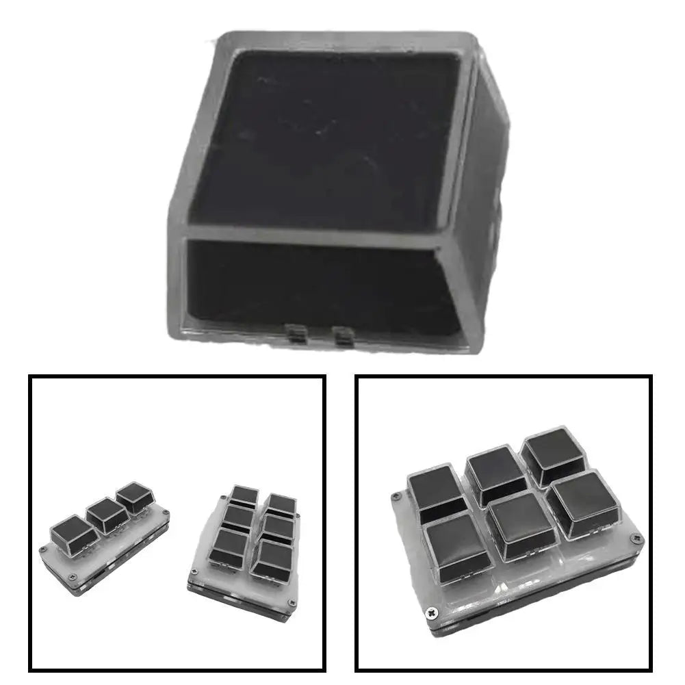 Double-Layer Transparent Keycaps with Removable Paper Insert — 10-Pack MX-Compatible Mechanical Keycap Shells