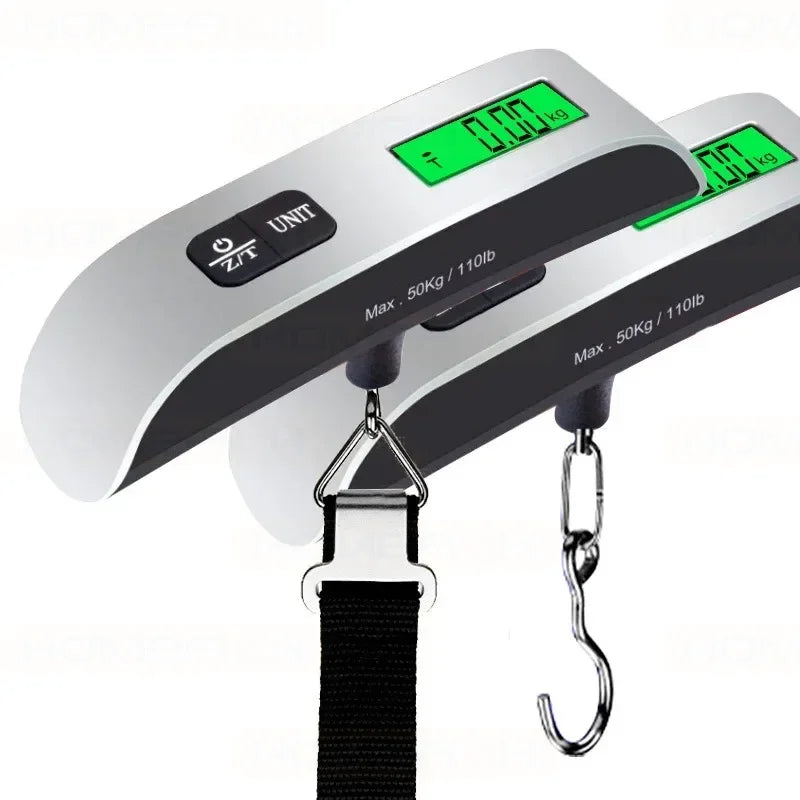50kg / 110lb Portable Digital Hanging Luggage Scale - Handheld Travel Suitcase Weighing Scale
