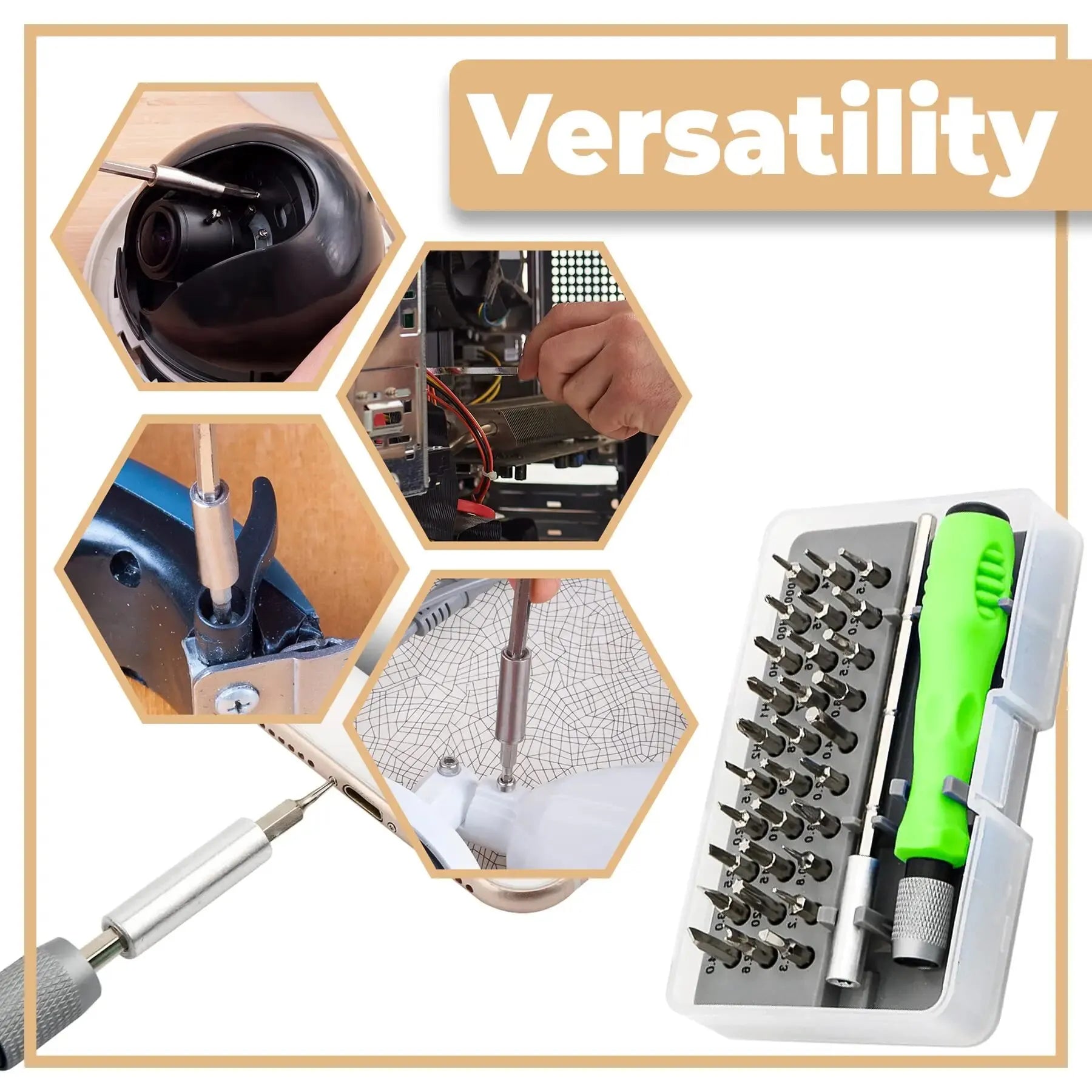 32-in-1 Mini Precision Magnetic Screwdriver Set – Repair Kit for Phones, Watches, Glasses & Electronics