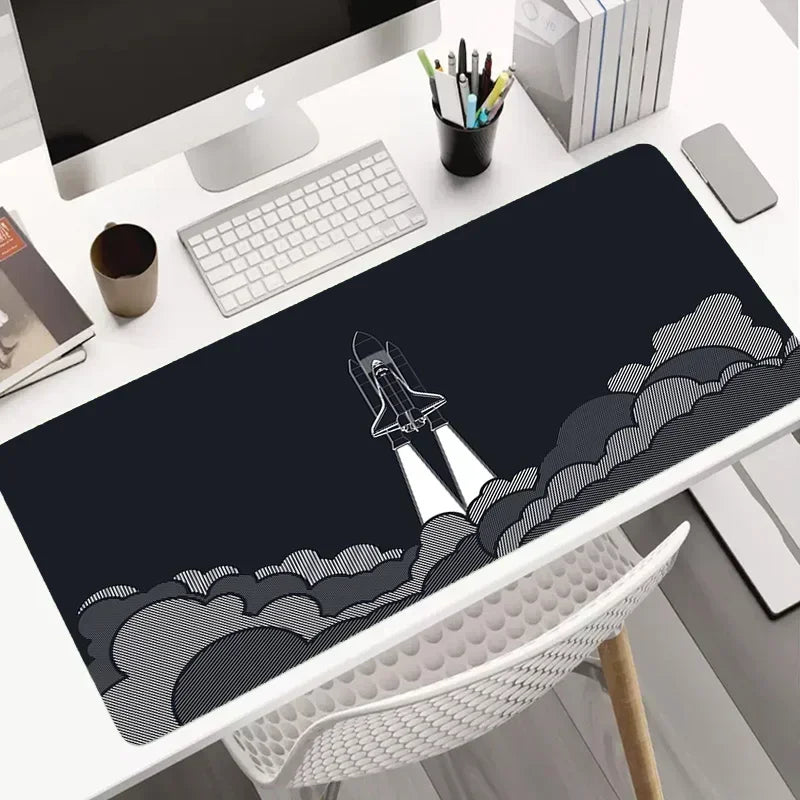 Large Gaming Mouse Pad 900 x 400 mm (35.4 x 15.7 in) XL Extended Non-Slip Rubber Base Stitched Edge – Abstract Desk Mat