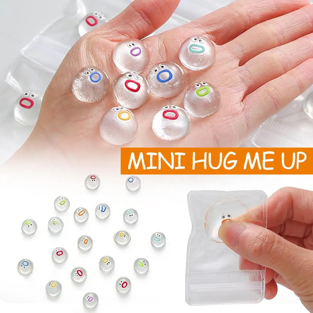Mini Transparent Silicone Emotion Fidget Poppers — Sensory Stress Relief Toys (1-20 pcs)