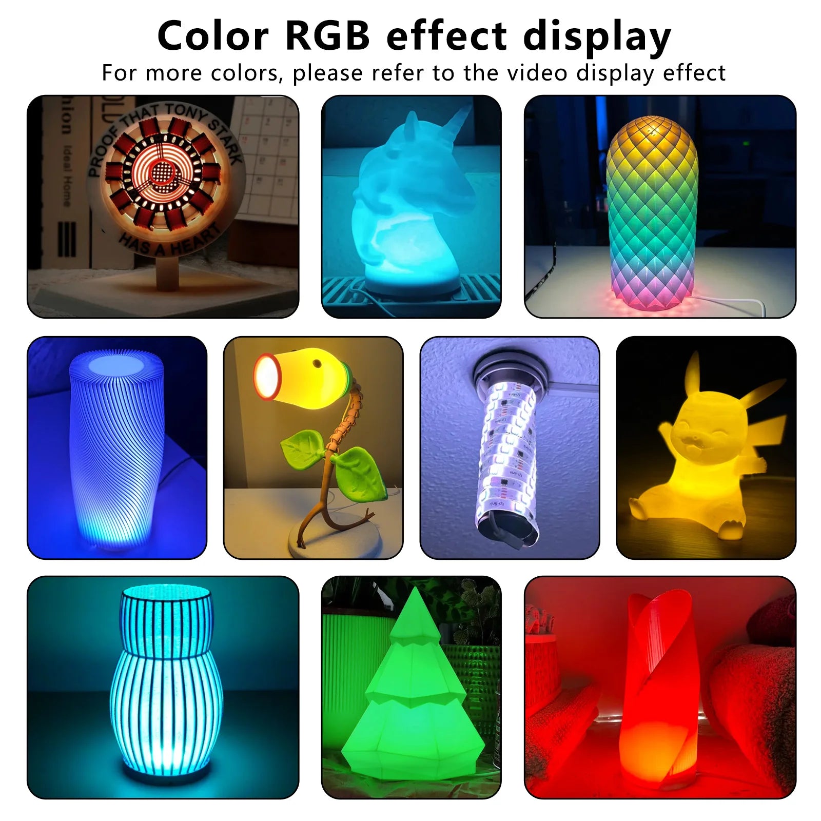 DIY 3D Printing Model Kit – Aviation Engine, Wireless Mouse & LED Light Parts for Makers