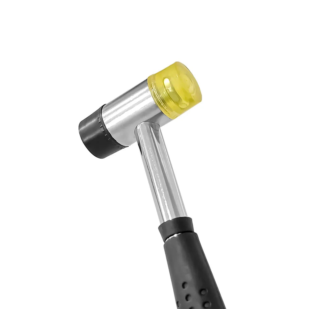 Double-Headed Rubber Fret Hammer for Guitar, Bass, Ukulele & Mandolin — Luthier Repair Tool with Replaceable Heads