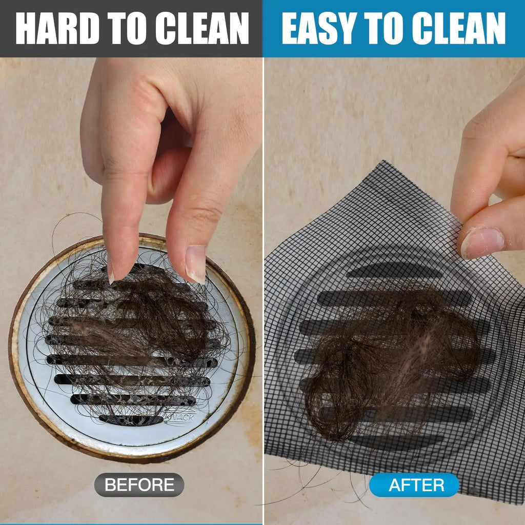 Disposable Shower Drain Hair Catcher Mesh Strainer – Floor & Sink Drain Covers for Bathroom and Kitchen