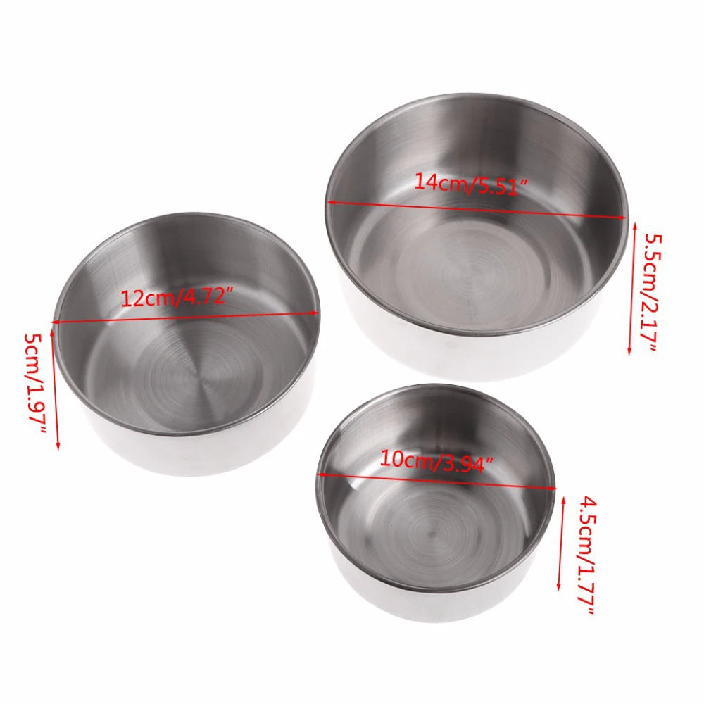 Parrot Feeding Cups Stainless Steel Bird Food & Water Bowl with Clamp Holder for Parakeets, Parrots & Small Animals