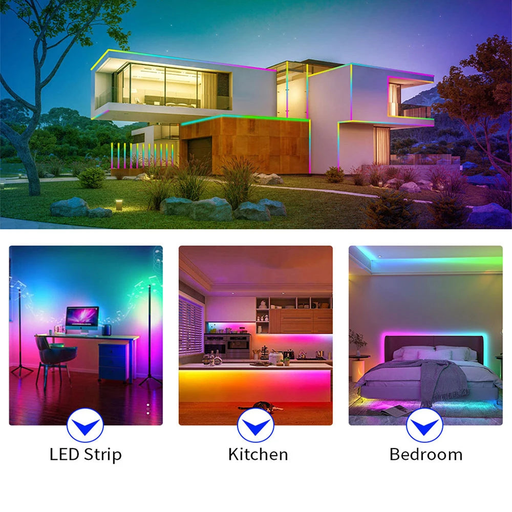 COB SPI Addressable RGB LED Strip — 360/480/576/720 LEDs, 5V/12V/24V Low-Voltage Digital Light Strip