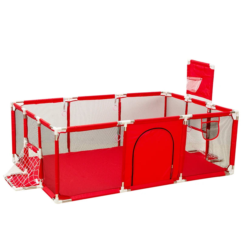 Large Baby Playpen Play Yard with Ball Pit Option & Safety Barrier — 107×235×129 cm (42×93×51 in) Portable Infant Toddler Playpen