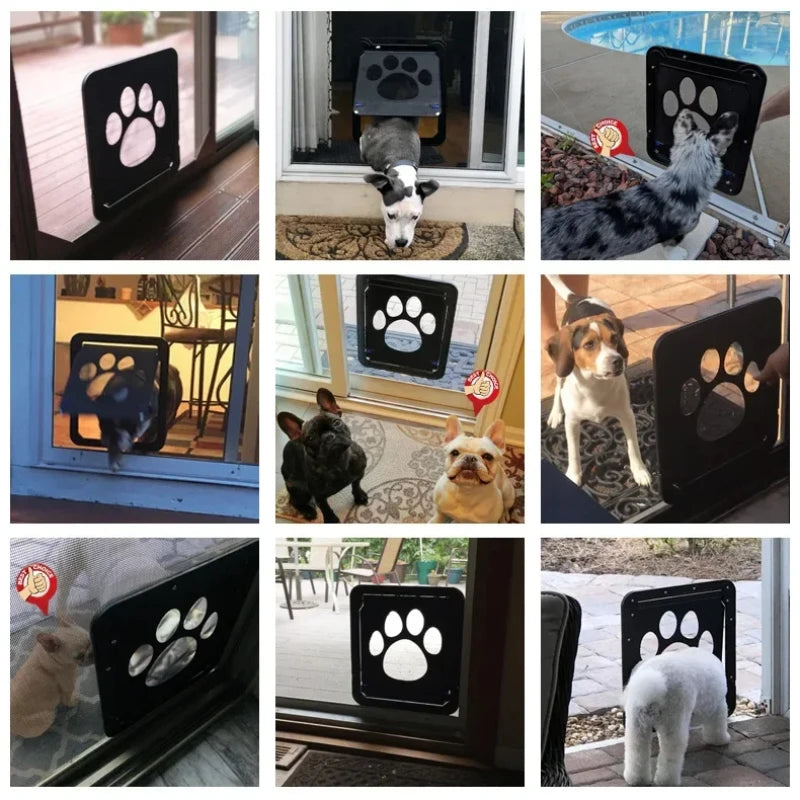 Lockable Pet Door for Dogs & Cats — Window or Gate Mount, Easy Install — Sizes L (24cm/9.4in x 29cm/11.4in) & XL (37cm/14.6in x 41cm/16.1in)