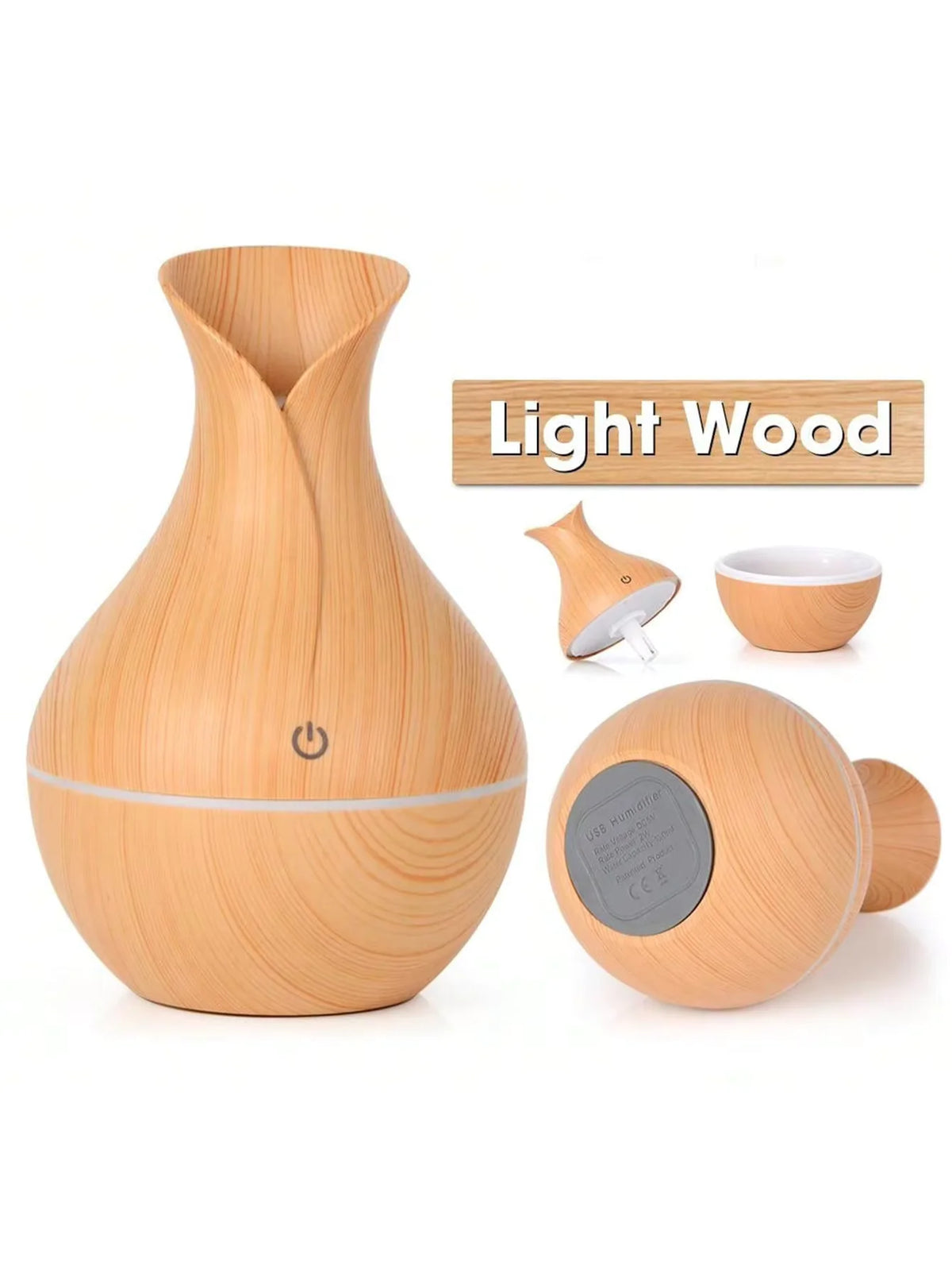 200ml USB Air Humidifier & Essential Oil Diffuser - Portable Ultrasonic Mist Maker with Colorful LED for Home, Office & Car