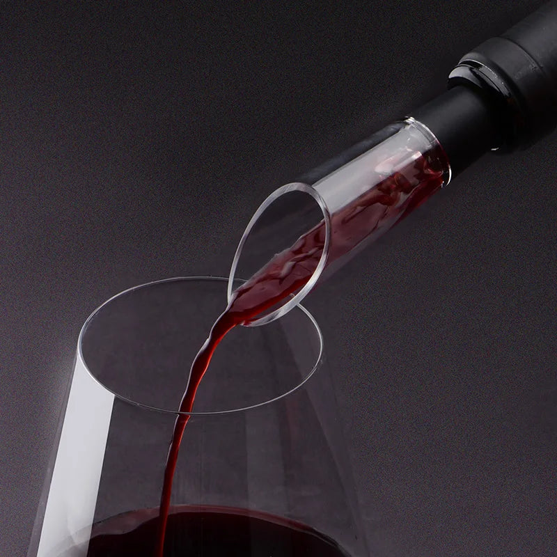 Wine Aerator Pourer Spout with Stopper – Portable Wine Decanter Pouring Tool