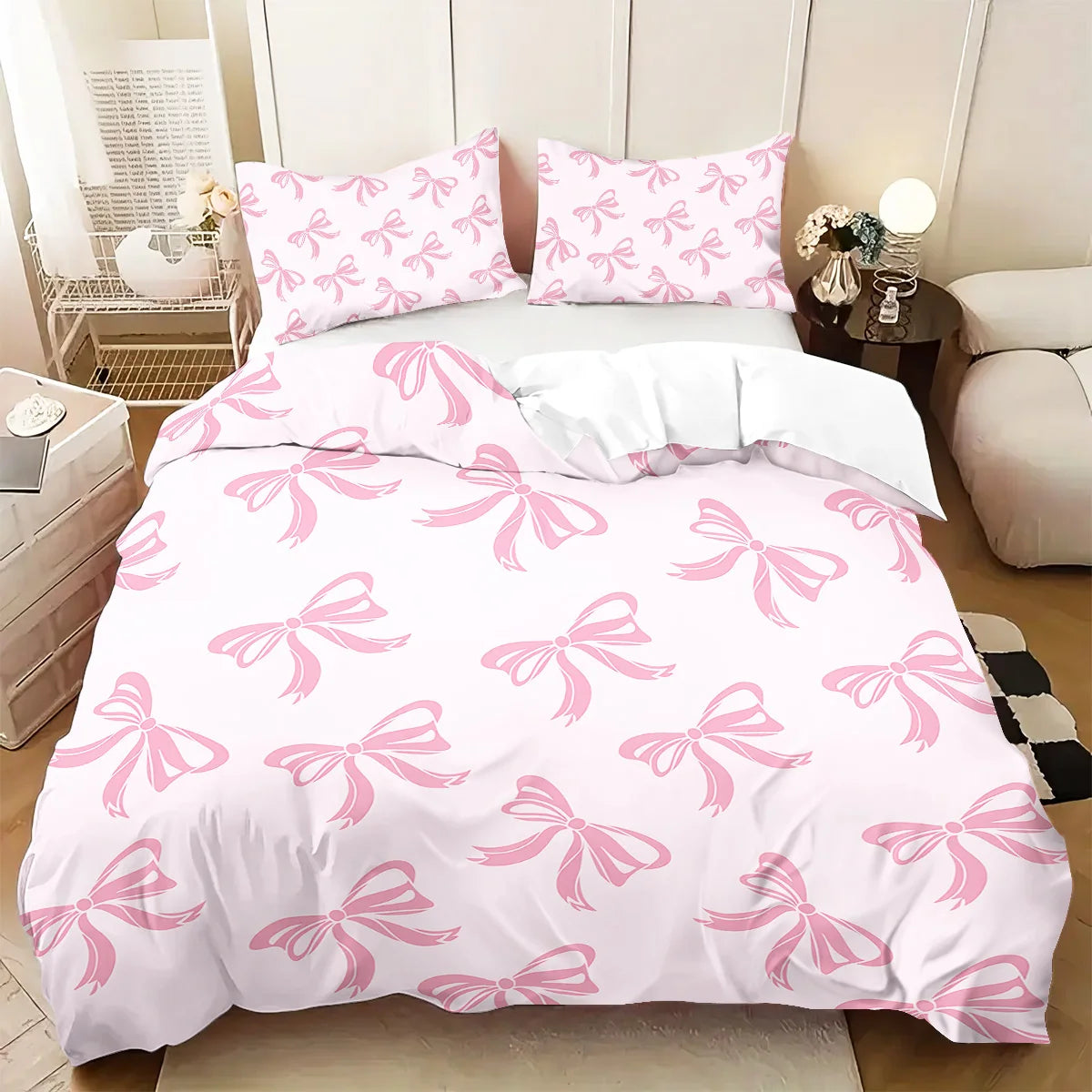 Butterfly Print 3-Piece Bedding Set — 1 Duvet Cover + 2 Pillowcases, Soft Polyester, Multiple Sizes (Twin/Full/Queen/King)