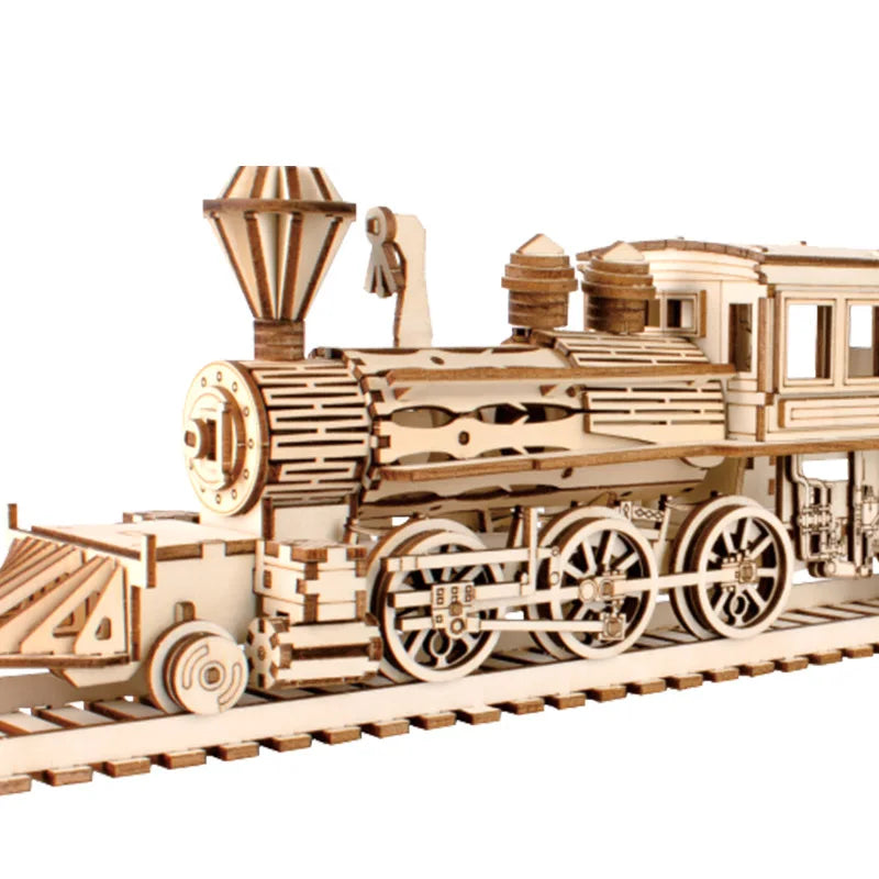 3D Wooden Tram Puzzle DIY Model Kit - Laser-Cut Retro Streetcar, Desk Decor Gift for Teens & Adults