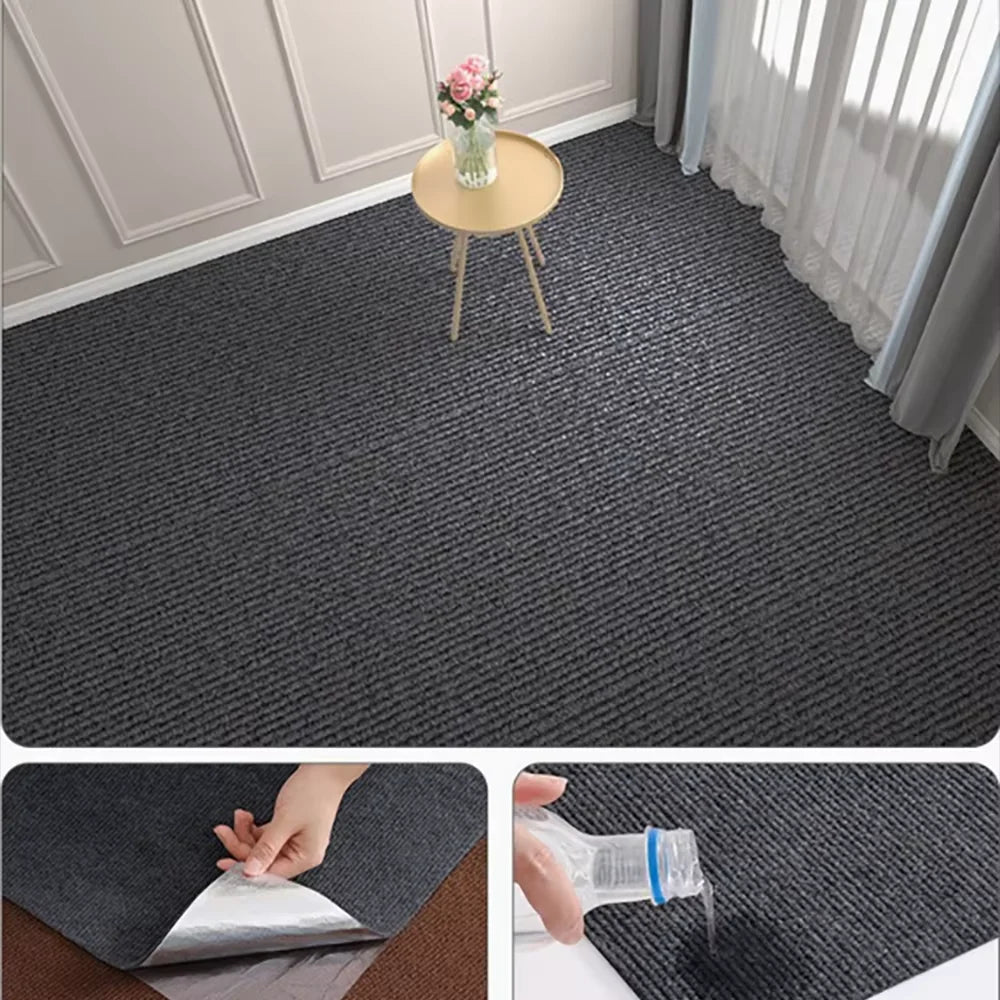 Self-Adhesive Solid Carpet Runner 50 cm x 2 m (19.7 in x 78.7 in) – Water-Absorbent Non-Slip Floor Mat for Kitchen, Bathroom, Bedroom, Living Room
