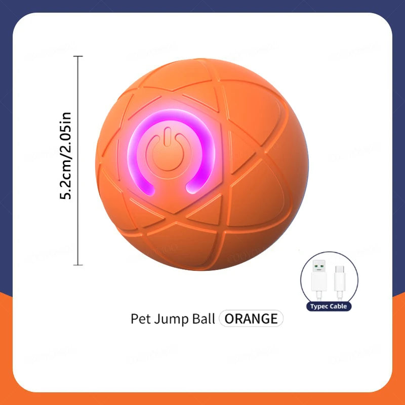 Automatic Interactive Pet Ball USB Rechargeable Moving & Bouncing Toy for Dogs & Cats