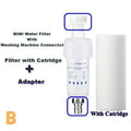 5-Inch (12.7 cm) Pre-Filter Water Filter Cartridge with Adapter - PP Cotton Sediment Filter for Faucet, Washing Machine, Shower, Toilet, Water Heater