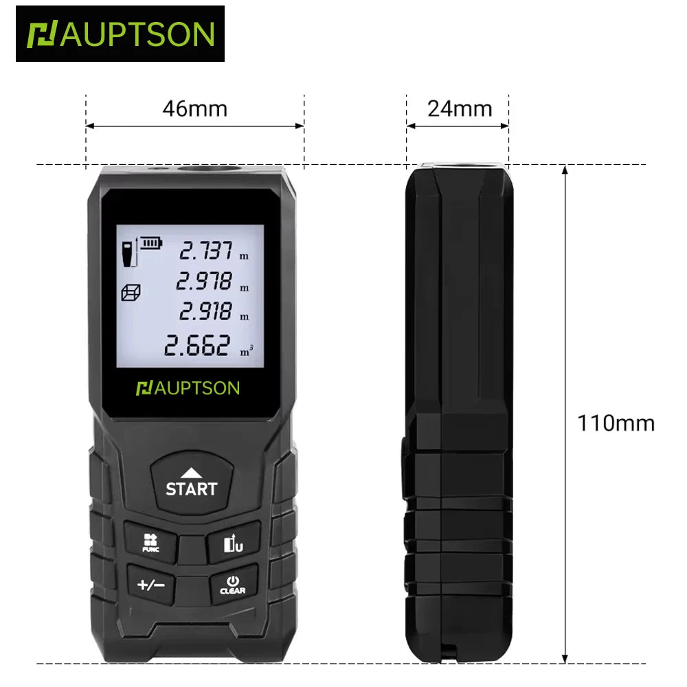 Laser Rangefinder 70m/100m (230ft/328ft) Digital Distance Meter Handheld for Construction & DIY